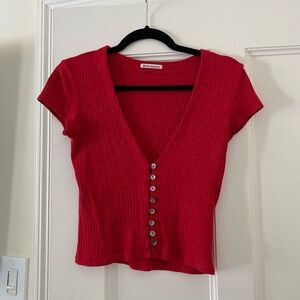Reformation red knit top